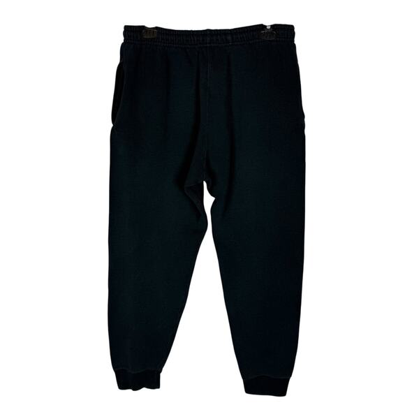 Google Athletic Sweatpants Men Medium Black Logo Russell Fleece Lined Drawstring - Picture 2 of 14